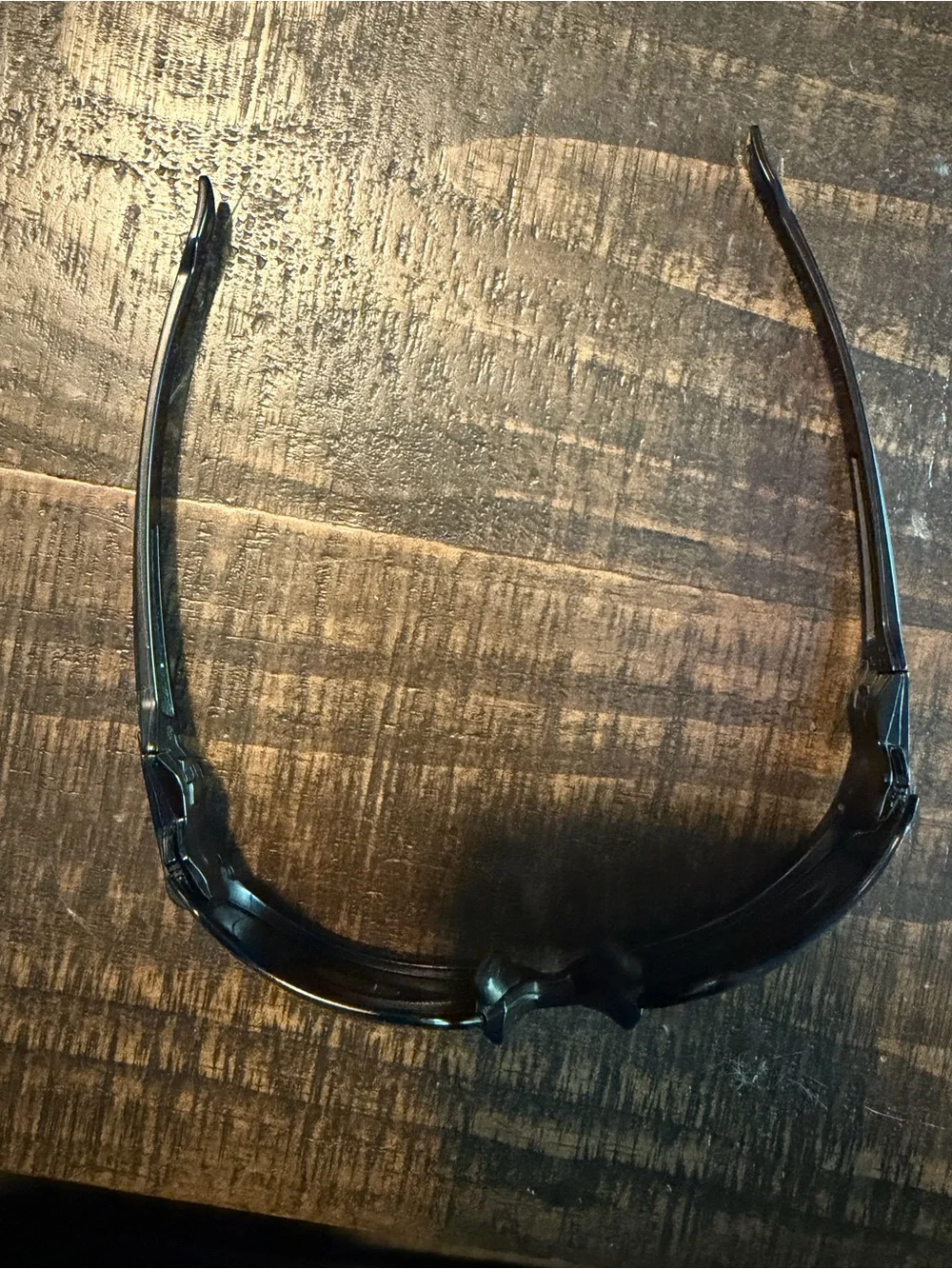 Oakley Black Sport Sunglasses with Blue-Gray Mirrored Lenses